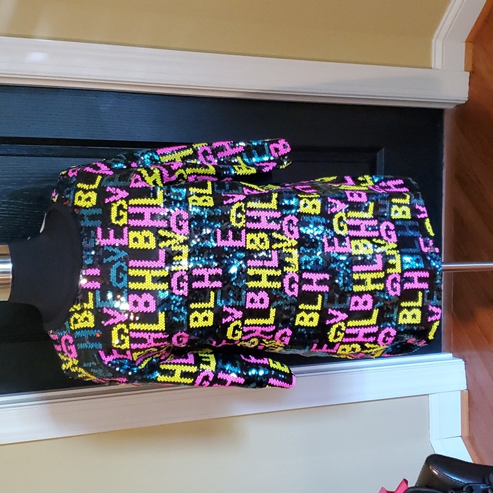 NWT multi sequin mini dress